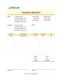 parking receipt template parking receipt template