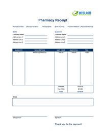 pharmacy receipt template pharmacy receipt template