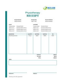 physiotherapy receipt template physiotherapy receipt template