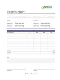 printable oil change receipt template printable oil change receipt template