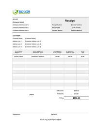proof of payment receipt template proof of payment receipt template