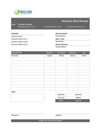 quarterly rent receipt template quarterly rent receipt template