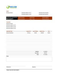 receipt for services rendered template receipt for services rendered template
