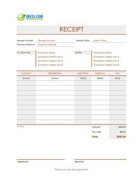 simple receipt template simple receipt template