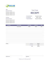 taxi fare receipt template taxi fare receipt template