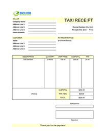 taxi receipt template taxi receipt template