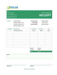 tree removal receipt template tree removal receipt template