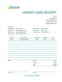 urgent care receipt template urgent care receipt template