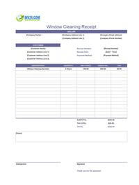 window cleaning receipt template window cleaning receipt template