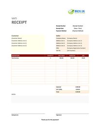 blank taxi receipt template uk