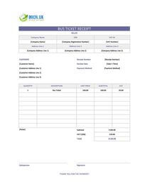 bus ticket receipt template uk