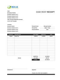 cash rent receipt template uk