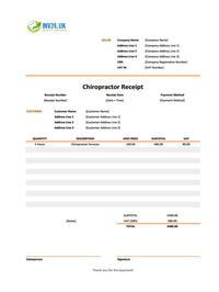 chiropractic receipt template uk