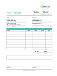 editable rent receipt template uk