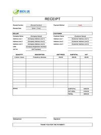 fillable cash receipt template uk