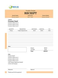 graphic design receipt template uk