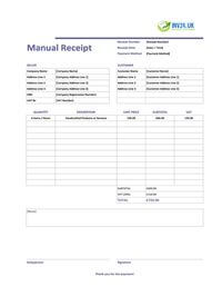 manual receipt template uk