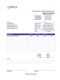 property management receipt template uk