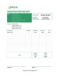 registration receipt template uk