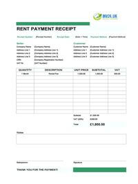 rent payment receipt template uk