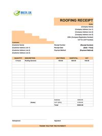 roofing receipt template uk