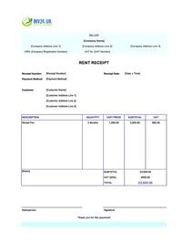 simple rent receipt template uk
