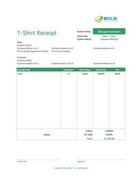 t shirt receipt template uk