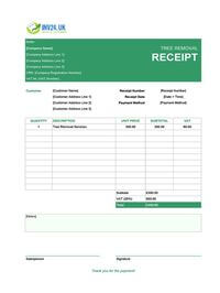 tree removal receipt template uk