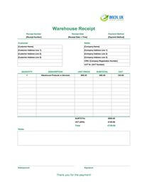 warehouse receipt template uk