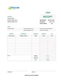 blank cash receipt template ireland