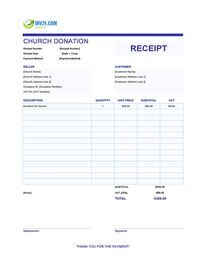 church donation receipt template ireland