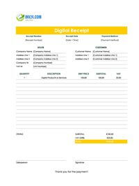 digital receipt template ireland