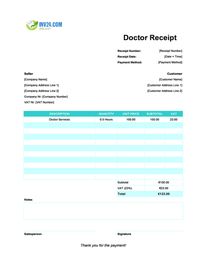doctor receipt template ireland