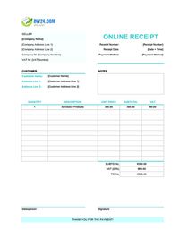 online receipt template ireland