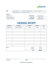 original receipt template ireland