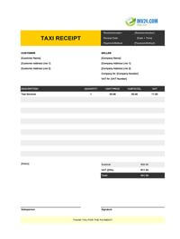 printable taxi receipt template ireland