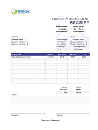 property management receipt template ireland
