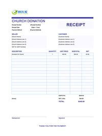 church donation receipt template new zealand