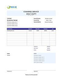 cleaning service receipt template new zealand