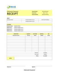 contractor payment receipt template new zealand