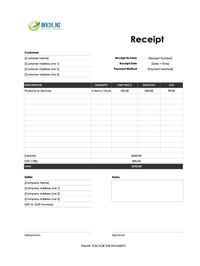 easy receipt template new zealand