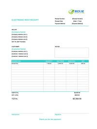electronic rent receipt template new zealand