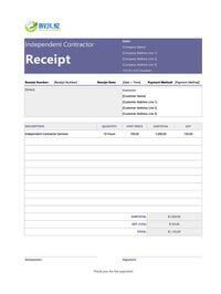 independent contractor receipt template new zealand