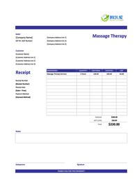 massage therapy receipt template new zealand
