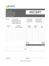official receipt template new zealand