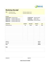 workshop receipt template new zealand