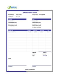 apartment rental receipt template singapore