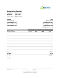 automotive receipt template singapore