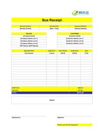 bus receipt template singapore