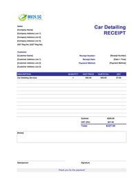 car detailing receipt template singapore